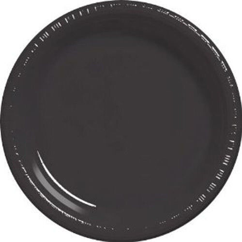 Plastic Plates 20pc Jet Black 7&quot;