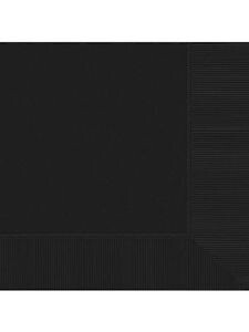 Napkins 50pc Jet Black 13&quot; X 13&quot;
