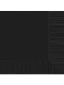 Napkins 50pc Jet Black 15 3/4&quot; X 15 3/4&quot;
