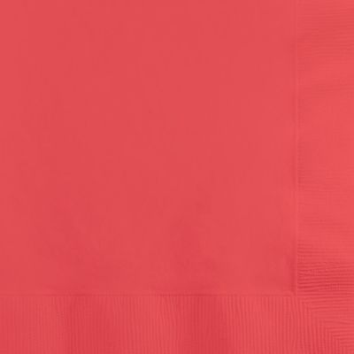 Napkins 50pc Coral 12 7/8 X 12 7/8&quot;
