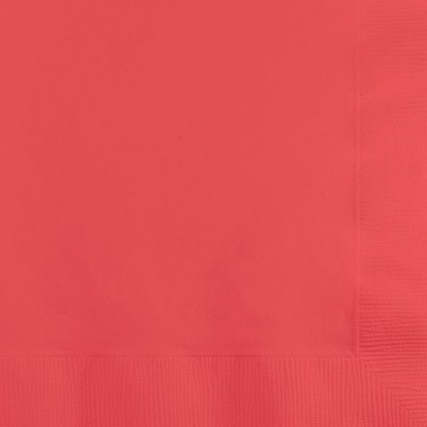 Napkins 50pc Coral 12 7/8 X 12 7/8&quot;