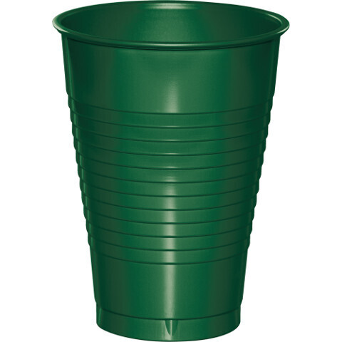 Plastic Cups 12oz HUnter Green 20pc