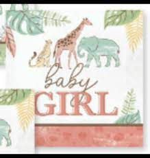 Napkins - LN - Safari Baby Girl