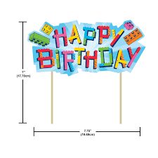 Cake Topper - Block Bash HBD