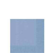 2-Ply Beverage Napkins, Mid Ct. - Pastel Blue