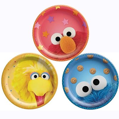 Everyday Sesame Street Round Plates, 7&quot; - Assorted