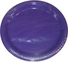 Plastic Plates 20pc Purple 7&quot;