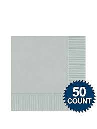 Napkins 50pc Silver 9 7/8&quot; X 9 7/8&quot;