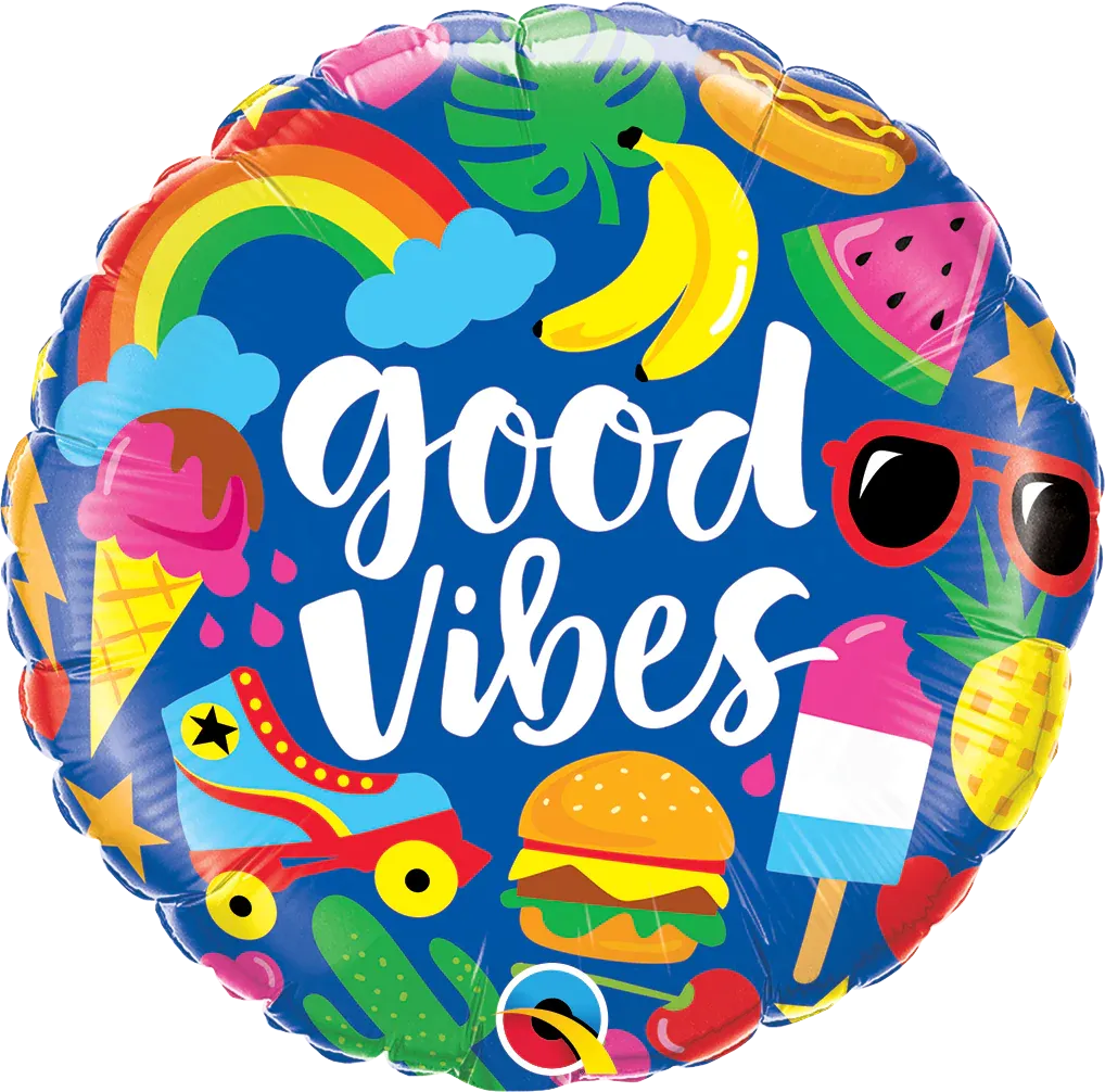Foil Balloon - Good Vibes - 18&quot;
