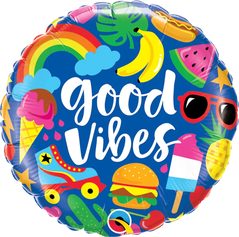 Foil Balloon - Good Vibes - 18&quot;