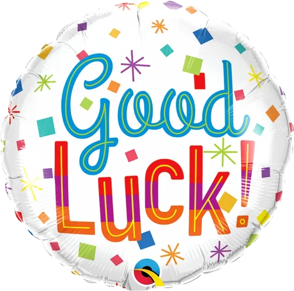 Foil Balloon - Good Luck Colorful Confetti