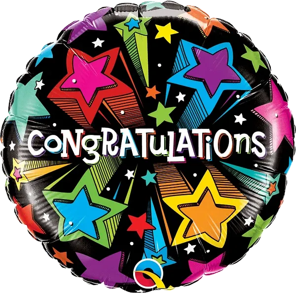 Foil Balloon - Congratulations Shooting Stars