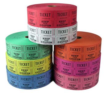 Double Roll Tickets, Color: Red
