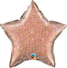 Foil Balloon – Rose  Gold Shimmer Star – 18”
