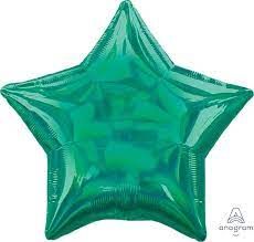 Foil Balloon-Green Iridescent Star-18&quot;