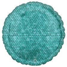Foil Balloon - Teal - Sequins - 18&quot;