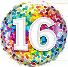 Foil Balloon - Rainbow Confetti -18&quot;