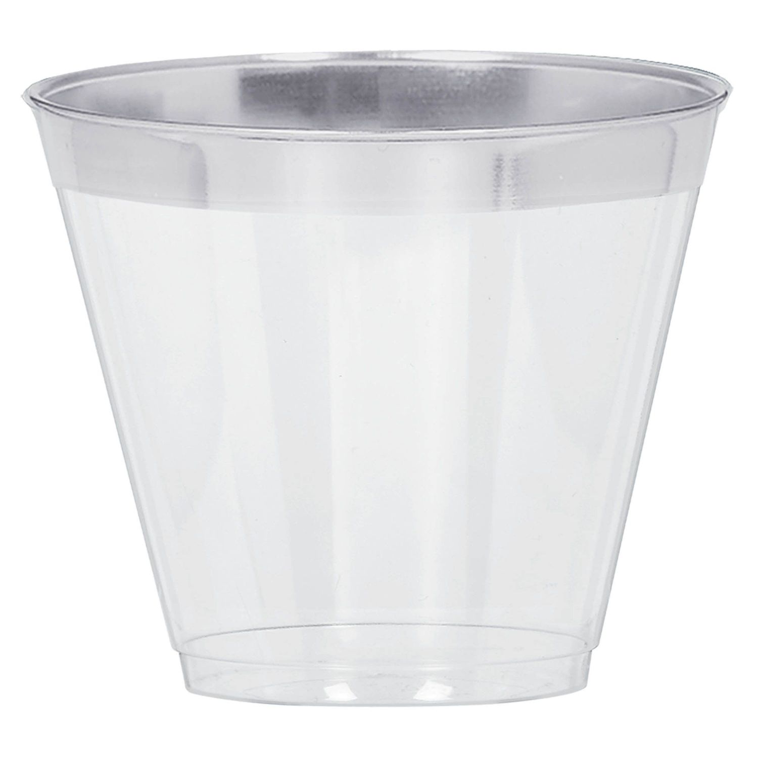 Premium Plastic Tumblers - Silver Trim