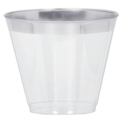 Premium Plastic Tumblers - Silver Trim