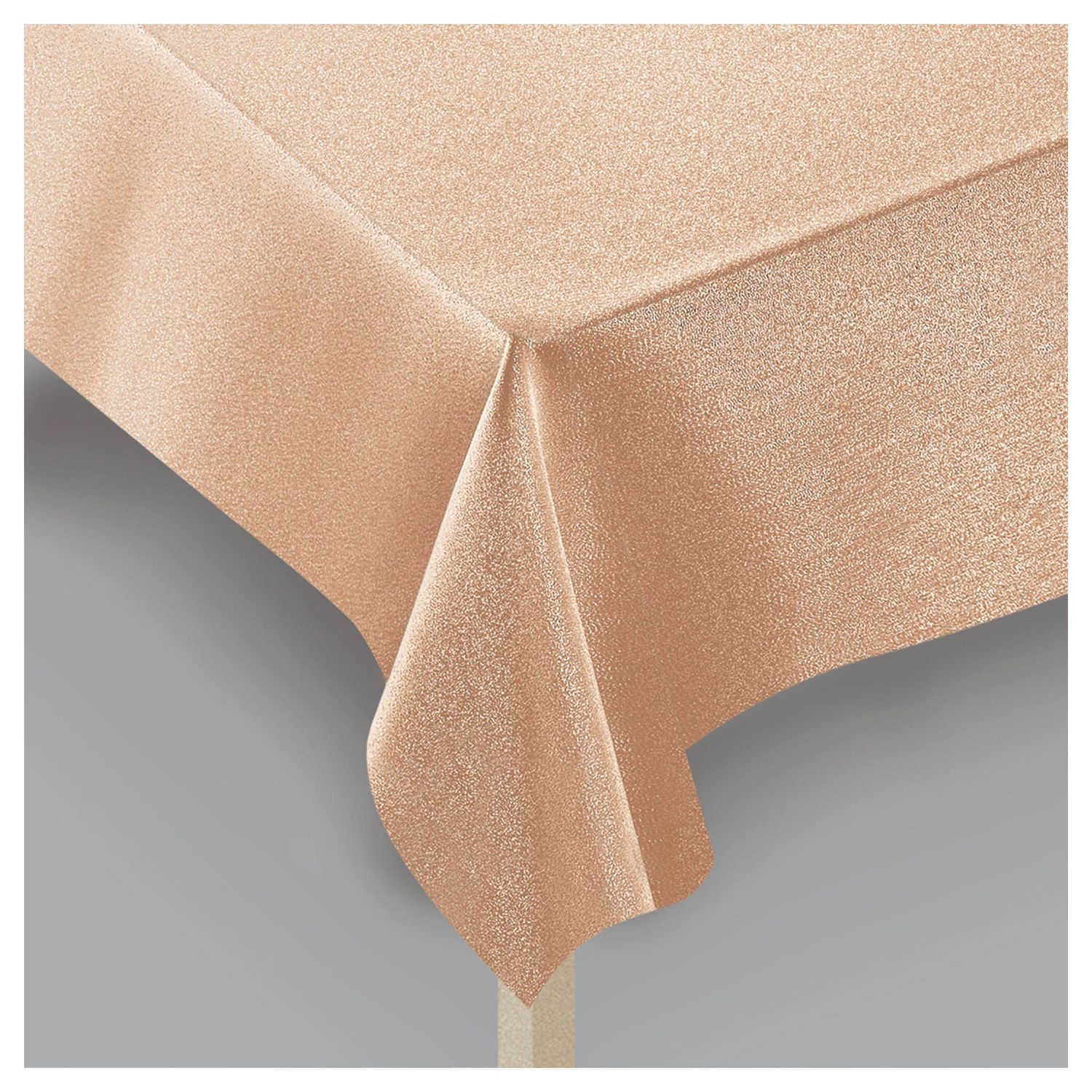 Metallic Tablecloth, 60&quot; x 104&quot; - Rose Gold