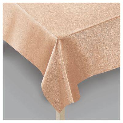 Metallic Tablecloth, 60&quot; x 104&quot; - Rose Gold