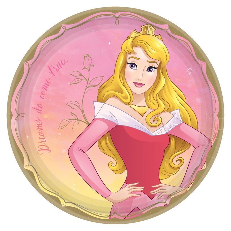 Disney Princess Round Plates, 9&quot; - Aurora