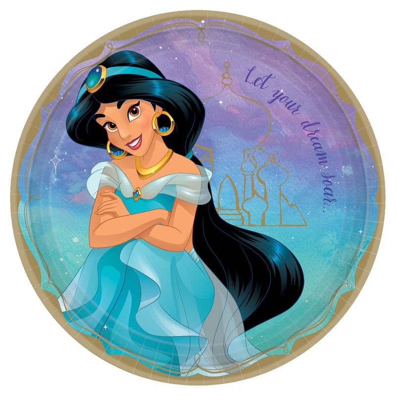 Disney Princess Round Plates, 9&quot; - Jasmine