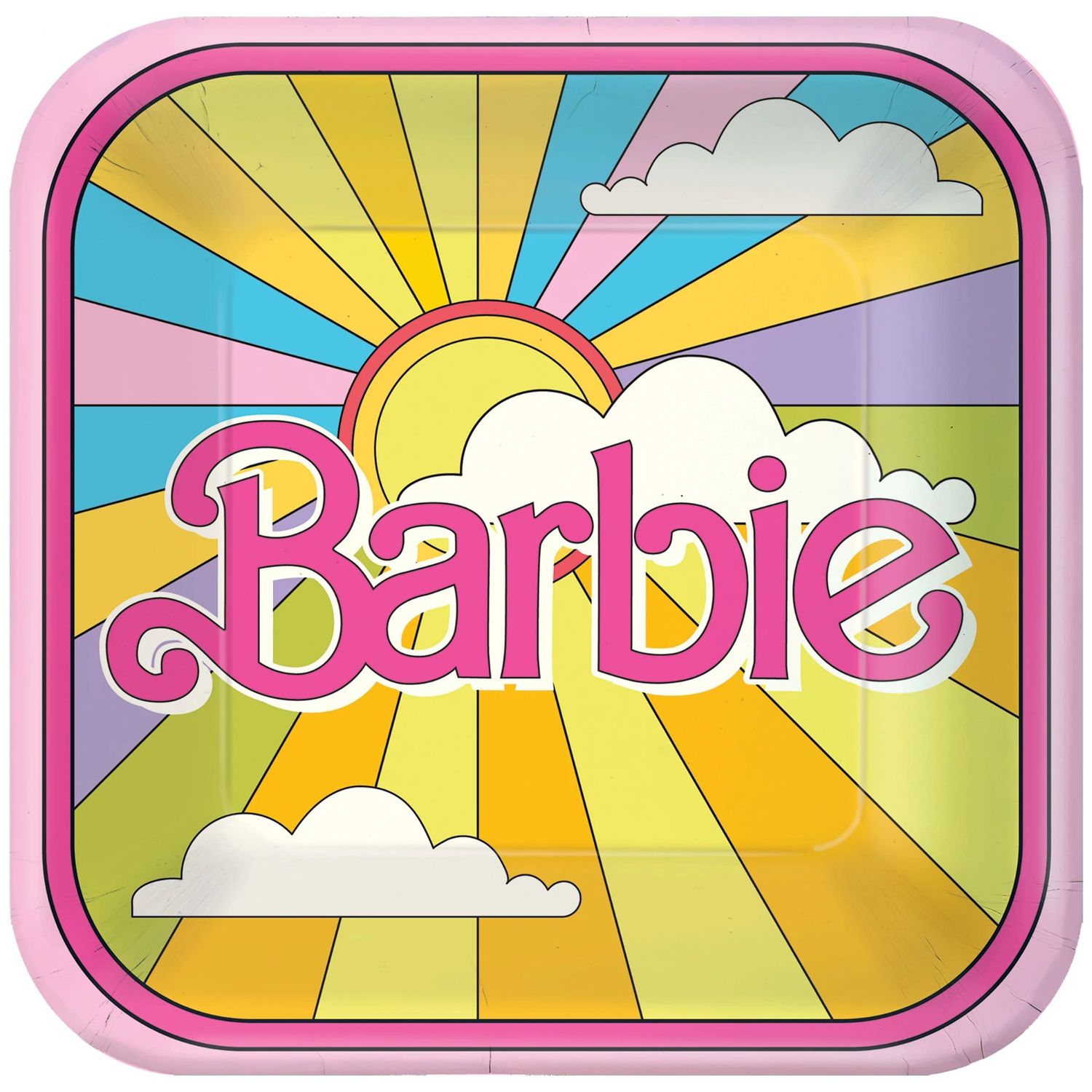 Vintage Barbie 7&quot; Square Plates
