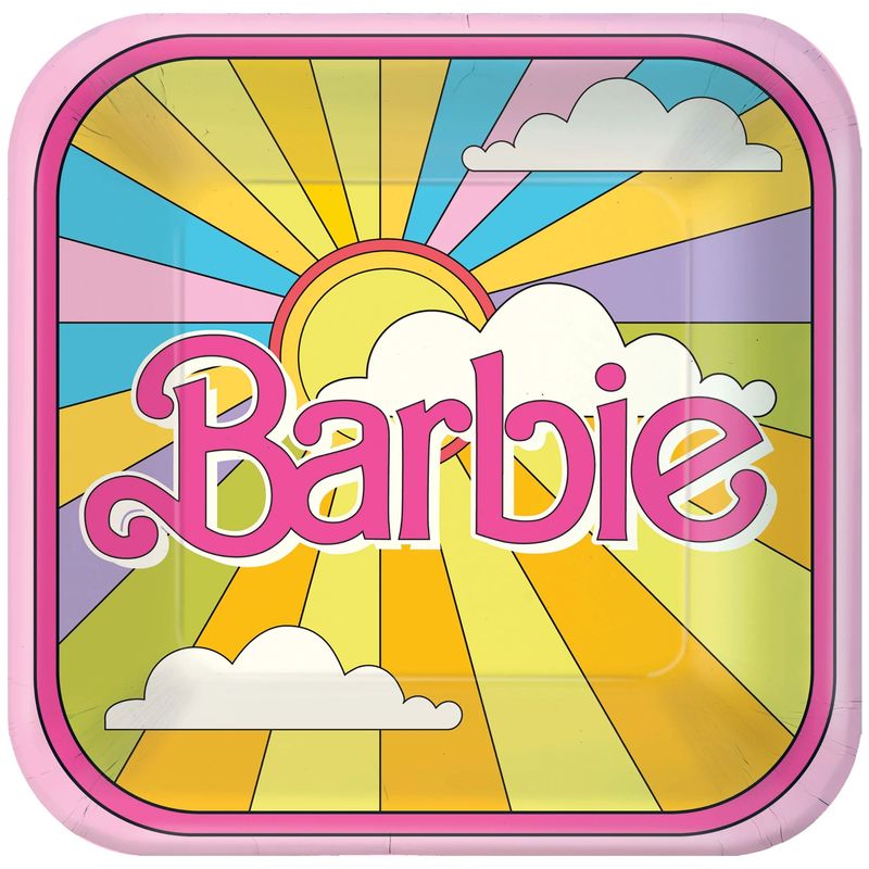 Vintage Barbie 7&quot; Square Plates