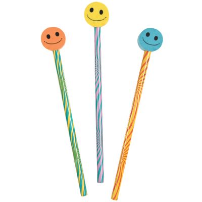 Pencils w/ Eraser Toppers - 12 pcs