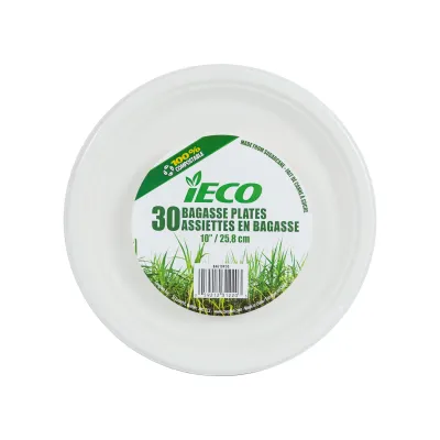 Plates - Dinner - Eco friendly - 10&quot; - 30 PCS