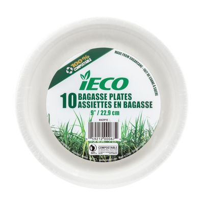 Plates - Paper - Ecofriendly - 9&quot; - 10PCS