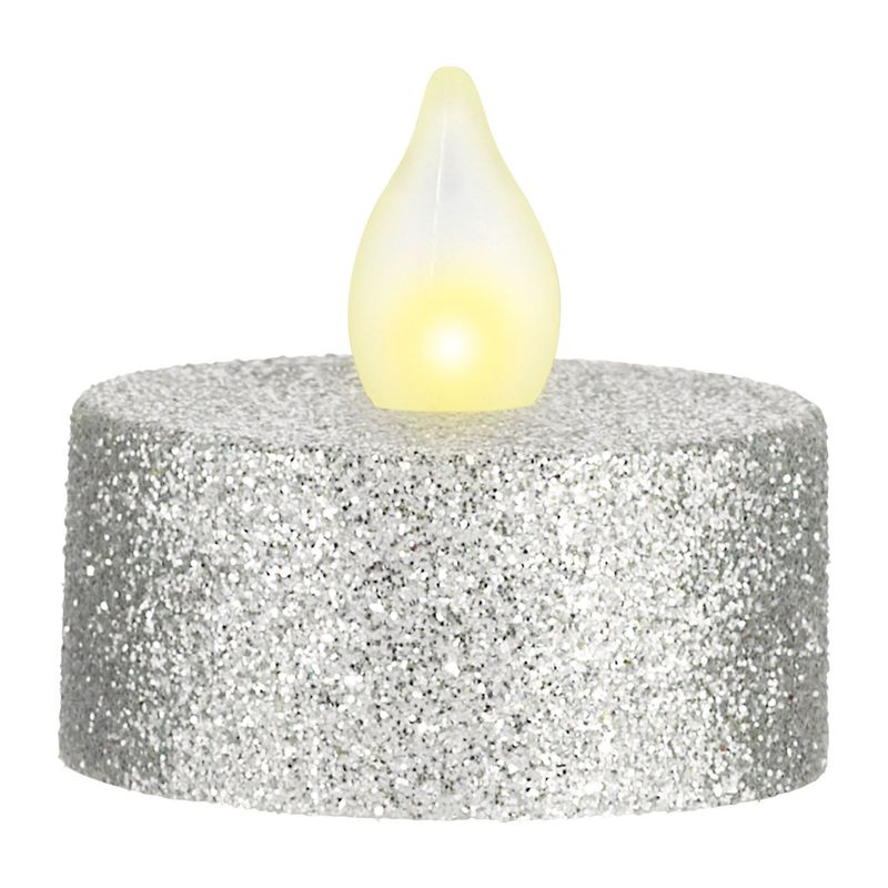 LED Tealights - Silver Glitter
