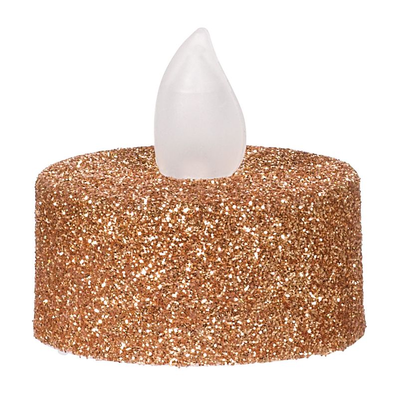 LED Tealights - Rose Gold Glitter