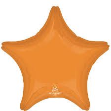 Foil Balloon - Vibrant Orange - Star - 19&quot;
