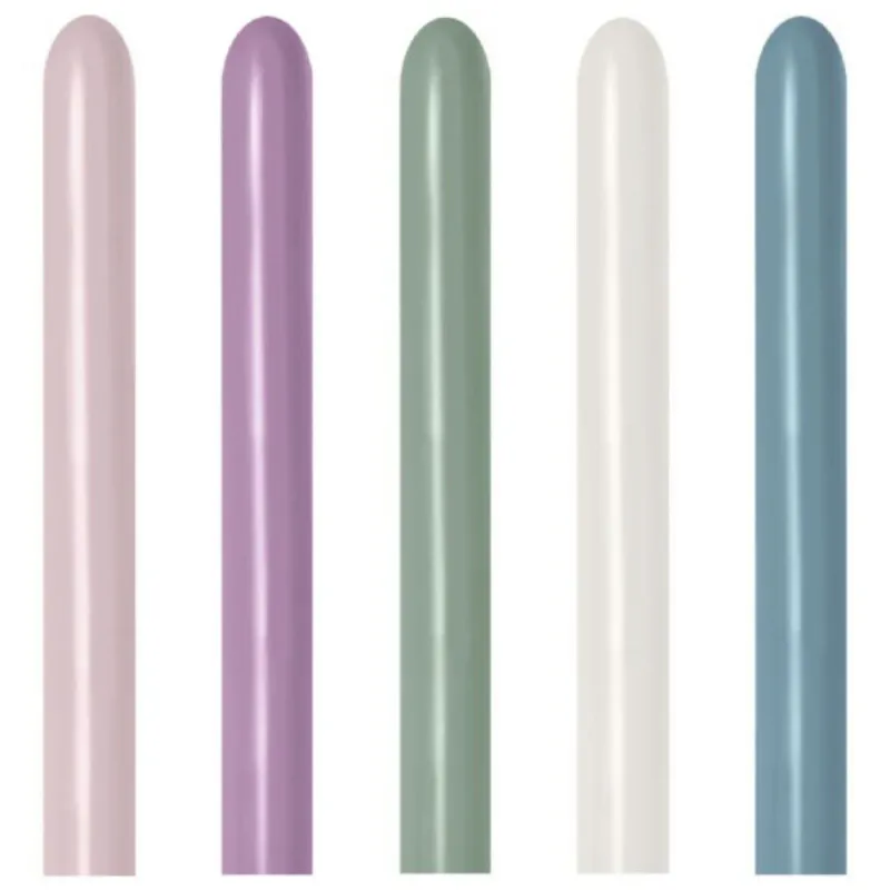 Latex Baloons - 260 Q - Pastel Dusk Assortment - 50 PK