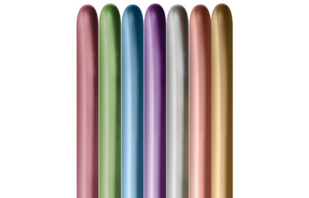 Latex Baloons - 260 Q - Chrome Assortment - 50 PK
