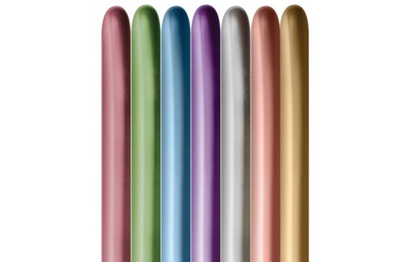 Latex Baloons - 260 Q - Chrome Assortment - 50 PK