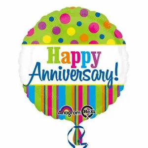 Foil Balloon - Happy Anniversary - 18&quot;