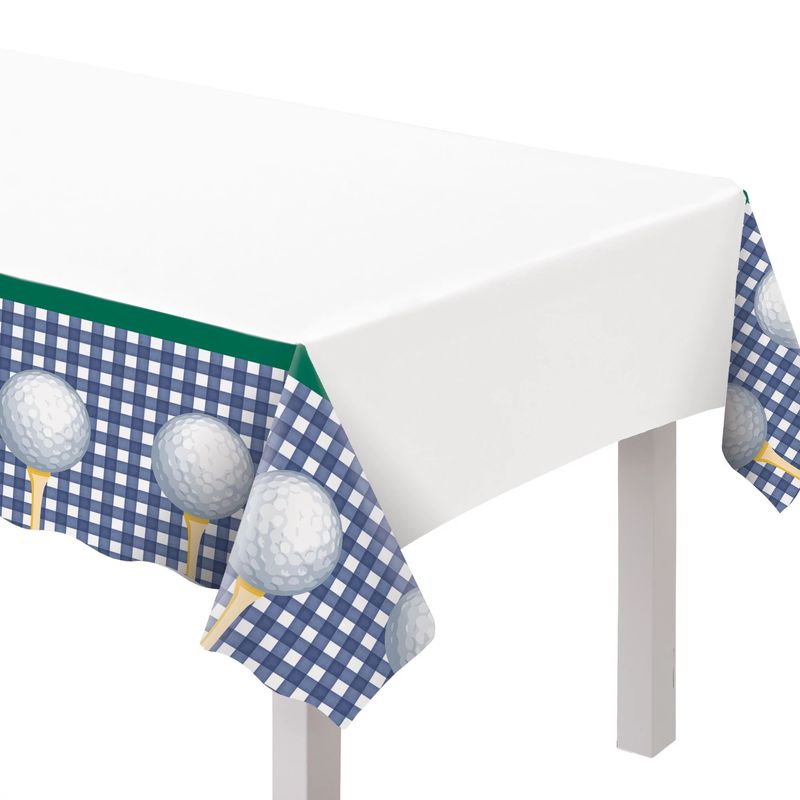 Hole In One Plastic Table Cover - Golf