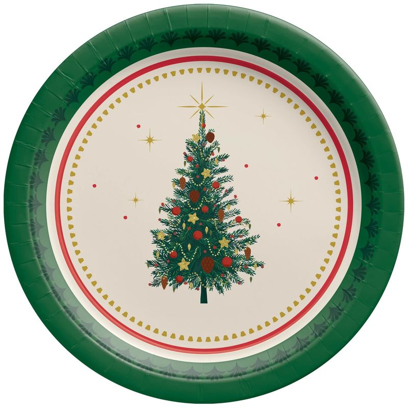 Elegant Evergreen 7&quot; Round Plates