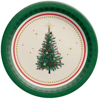 Elegant Evergreen 7&quot; Round Plates