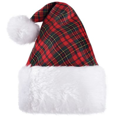 Plaid Santa Hat