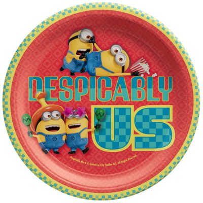 Despicable Me 9&quot; Round Plates