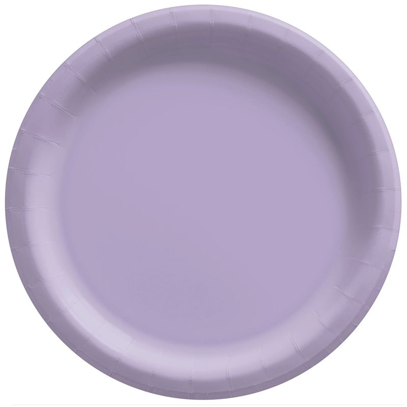 6 3/4&quot; Round Paper Plates, High Ct. - Lavender