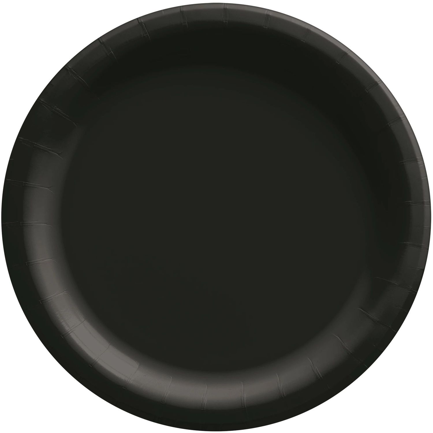 6 3/4&quot; Round Paper Plates, High Ct. - Jet Black