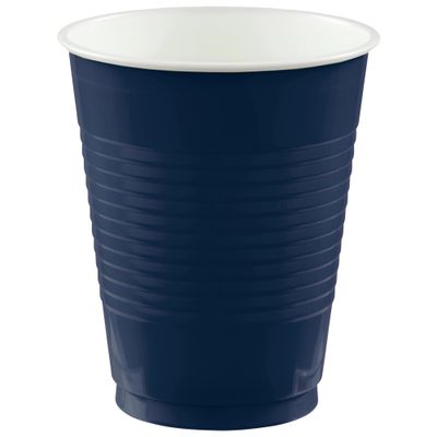 Plastic Cups, Mid Ct. - True Navy