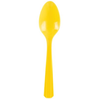 Plastic Spoons, Mid Ct. - Yellow Sunshine
