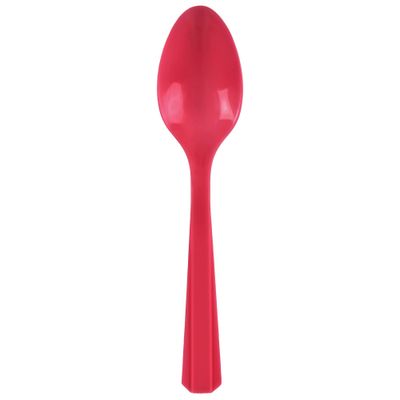Plastic Spoons - Apple Red