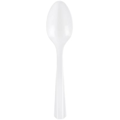 Plastic Spoons, Mid Ct. - Frosty White
